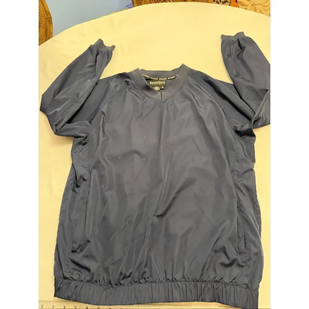FootJoy Navy Blue Golf Pullover Windbreaker Size Medium